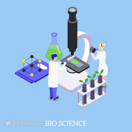 生物科学等距背景成与电子显微镜,基因工程研究操纵植物DNA载体插图
